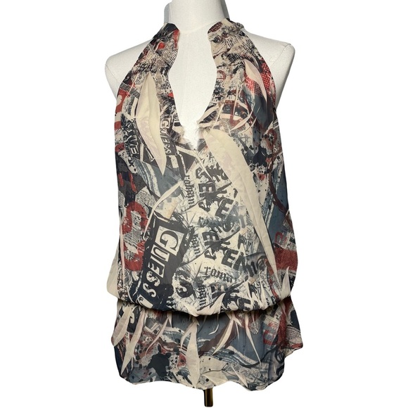 Vintage Guess Los Angeles Sheer Halter Blouse – Size Small - Picture 3 of 13